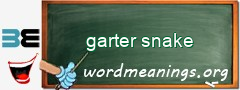 WordMeaning blackboard for garter snake